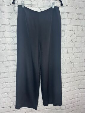 Flores & Flores 100% Silk Fully Lined Black Dress Pants Size 8